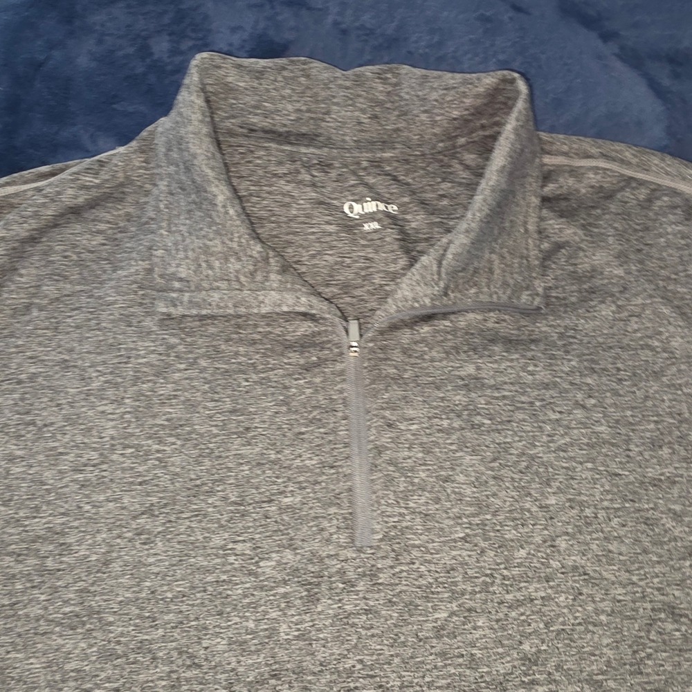 Quince Flowknit Performance Half-Zip Pullover Heather Grey‎ XXL